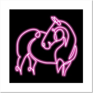 Neon Horse Posters and Art